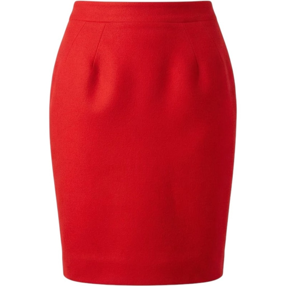 J.Crew The Pencil Skirt 10 Red Wool Blend Lined Knee Length 46575